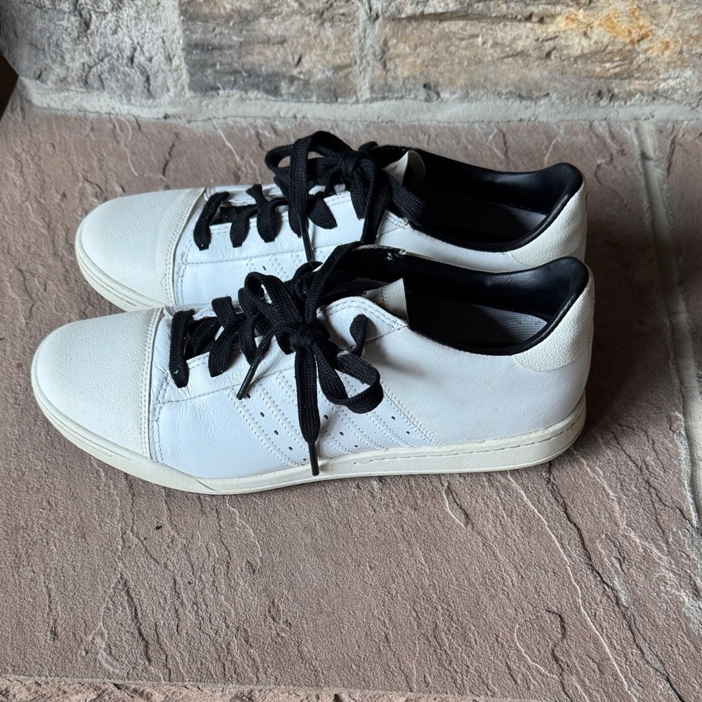 adidas White and Black Men's Golf Shoes